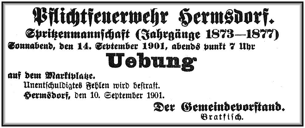 1901-09-15 Hdf Pflichtfeuerwehr Uebung